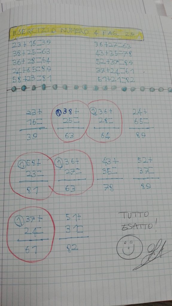 Addizioni In Colonna Con E Senza Cambio Matematica In Seconda Maestra Anita