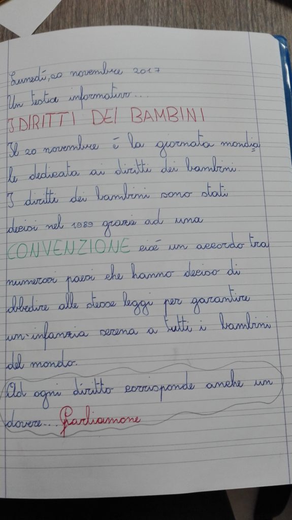 Novembre I Diritti Dei Bambini Maestra Anita