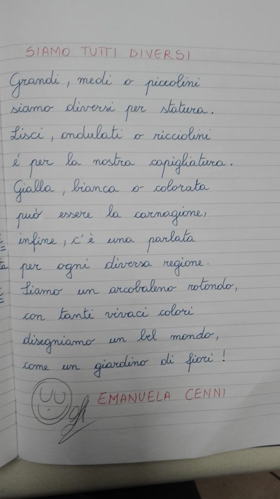 Descrivere Un Amico Italiano In Quarta Gennaio Maestra Anita